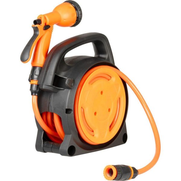 Furtun cu tambur/rola pentru gradina, pistol de stropit, accesorii, 5/16", 10 m, Strend Pro