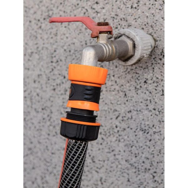 Furtun de gradina, NEO, cu pistol de stropit, carucior cu tambur, accesorii, 6 straturi, 1/2", 50 m