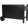 Gratar gradina, grill dreptunghiular, cu gaz, 4 arzatoare, cu roti, capac, rafturi, 116x50x100 cm, BBQ Malaga