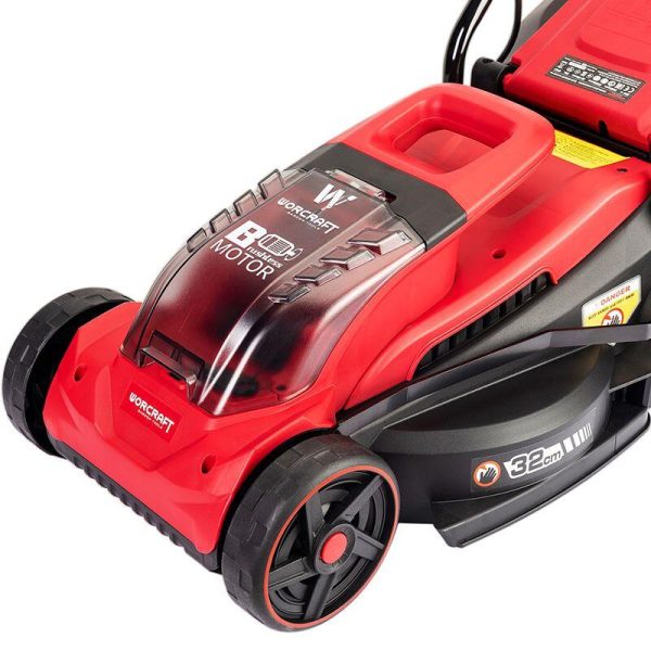 Masina de tuns iarba, gazon, electrica, motor fara perii, 20V Li-ion (acumulator neinclus), 32 cm, Worcraft