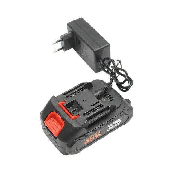 Motocoasa, trimmer, pentru tuns iarba, electric, cu acumulator 48V Litiu, 6000 mAh, incarcator si accesorii