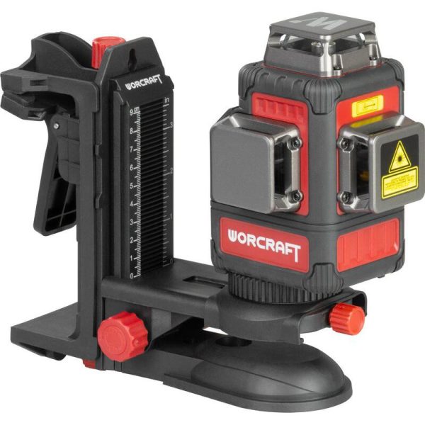 Nivela laser, verde, 360°, 3x3D, 20V Li-ion (acumulator neinclus), cu suport magnetic, geanta, ochelari, placa tinta, 50 m, Worcraft