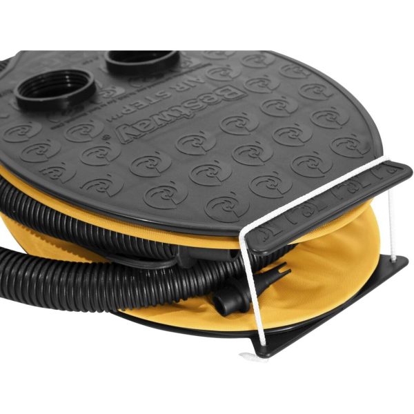Pompa de picior pentru piscina, saltea gonflabila, cu 3 adaptoare, 1.4 L, Bestway Air Step
