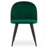 Set 4 scaune bucatarie/living, Artool, Bello, catifea verde, picioare metal negru, 46x42.5x76.5 cm