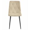 Set 4 scaune bucatarie/living, Artool, Libra, catifea bej, picioare metal negru, 44x40x88.5 cm
