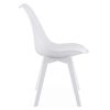 Set 4 scaune bucatarie/living, Artool, Mark, PP alb, picioare albe, 49x43x82 cm