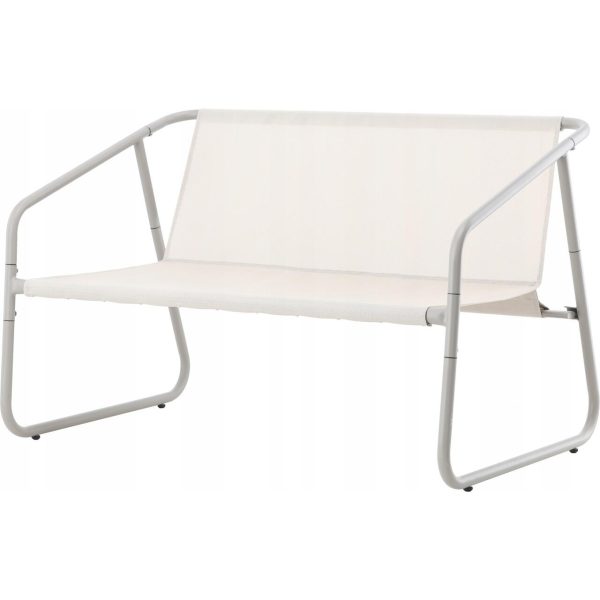 Set mobilier gradina/terasa, bej, otel, textil, 1 masa, 2 scaune, 1 canapea, Soffi