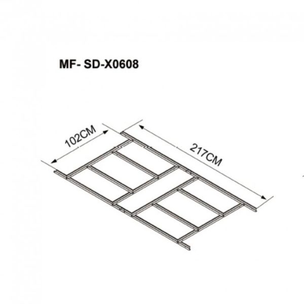 Structura metalica pentru baza casuta/magazie/sopron de gradina 2172912, 102x217 cm, Strend Pro