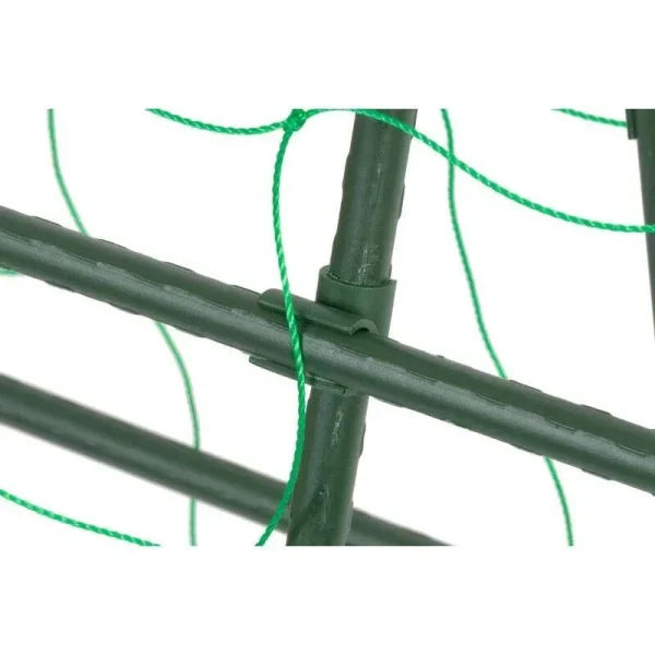 Ansamblu suport araci cu plasa pentru crestere castraveti, fasole, mazare, 120x120x1.1 cm, Strend Pro