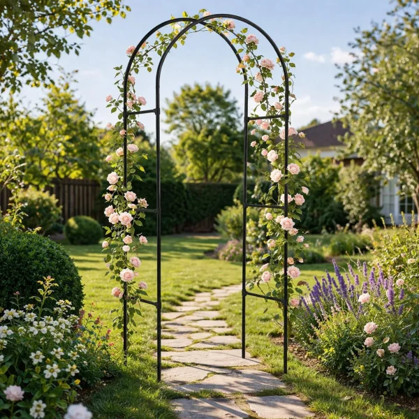 Arcada metalica, pergola, pentru gradina, 140x37x240 cm, Artool