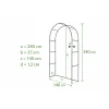 Arcada metalica, pergola, pentru gradina, 140x37x240 cm, Artool