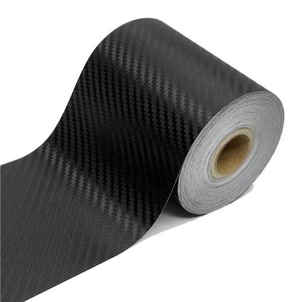Rola ornament autoadeziv din autocolant Carbon 3D, dimensiune 5m x 7cm, culoare Neagra