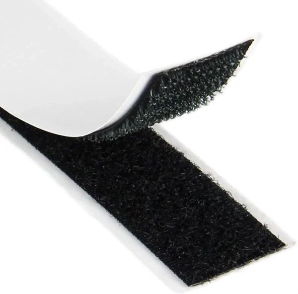 Set 10 buc. banda Velcro autoadeziva, dimensiuni 30mm latime x 10cm lungime, culoare neagra