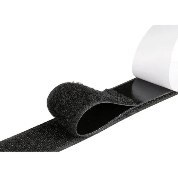 Set 10 buc. banda Velcro autoadeziva, dimensiuni 30mm latime x 10cm lungime, culoare neagra