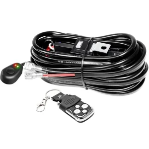 Cablaj pentru proiectoare LED cu telecomanda, functii strobo, relee si sigurante incluse, alimentare 12V