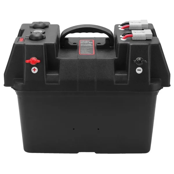 Cutie Ermetica SMART pentru baterie auto, multifunctionala cu terminale externe, voltmetru, pentru calatorii, camping, ambarcatiuni, rulote