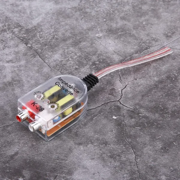 Convertor nivel semnal Hi-Low STEREO cu intrare 2 x RCA