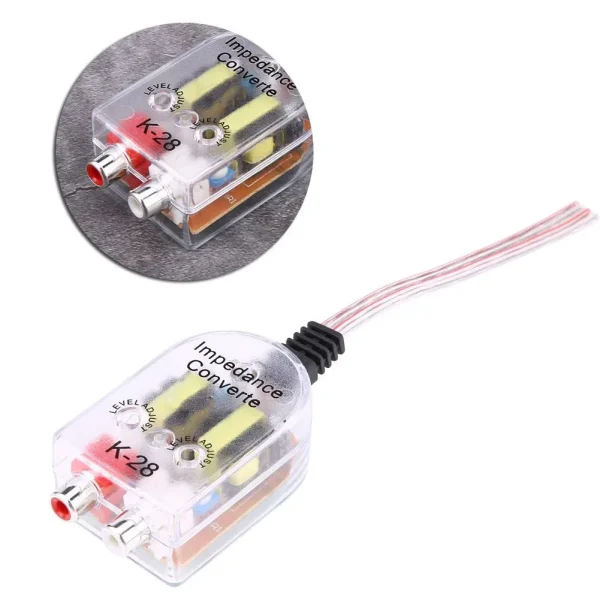 Convertor nivel semnal Hi-Low STEREO cu intrare 2 x RCA