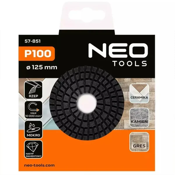 Discheta diamantata lustruit/slefuit, mediu umed, granulatie 100, 125 mm, Graphite