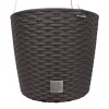 Ghiveci decorativ cu lant, Prosperplast, Rato Round, rotund, maro, 25.6x21.9 cm