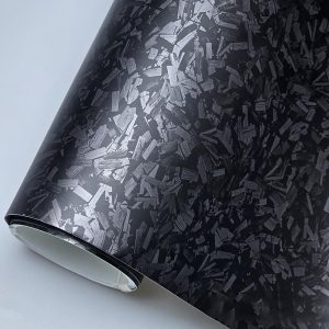 Folie auto decorativa Premium, Carbon Forjat MAT, autoadeziva, rezistenta UV, dimensiune 150 x 100cm, tehnologie bubblefree
