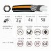 Furtun de gradina, 4 straturi, flexibil, ranforsat, 1/2",50 m, cuple, adaptor, duza stropit, Richmann Exclusive