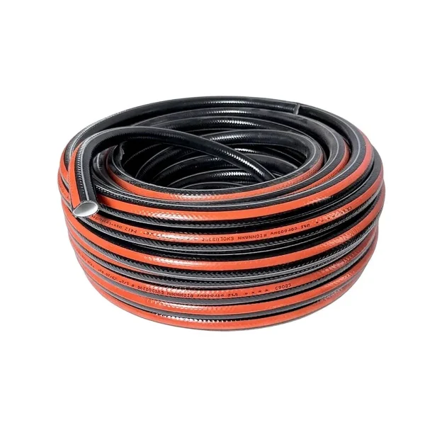 Furtun de gradina, 4 straturi, flexibil, ranforsat, 3/4", 50 m, cuple, adaptor, Richmann Exclusive