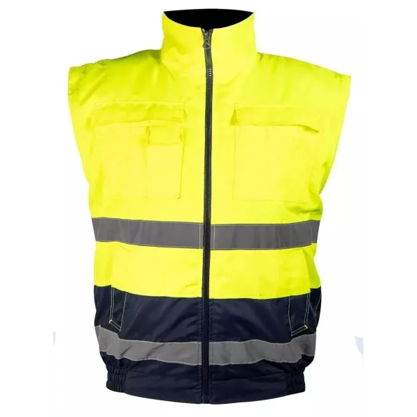 Geaca de lucru, vesta, 3 in 1, reflectorizanta, poliester, galben, model Hi-Vis, marimea M/50