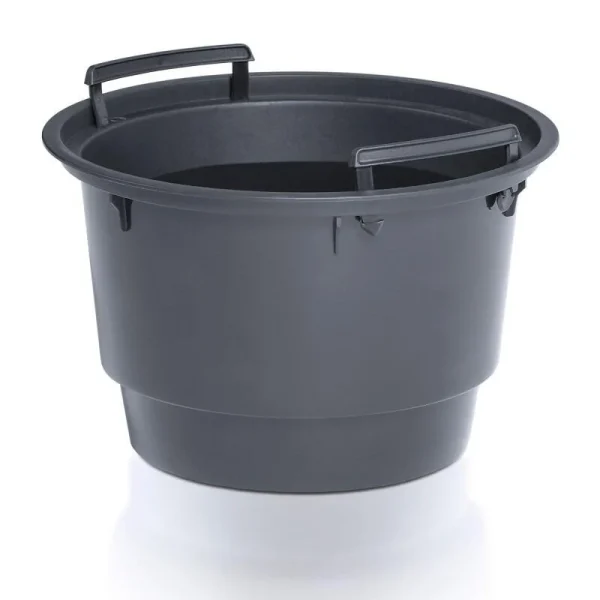 Ghiveci decorativ de flori, rotund, antracit, 11/21 L, 34.5x38.5 cm, Sand