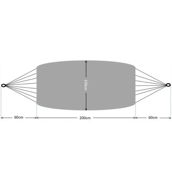 Hamac textil, albastru, max 200 kg, 200x150 cm