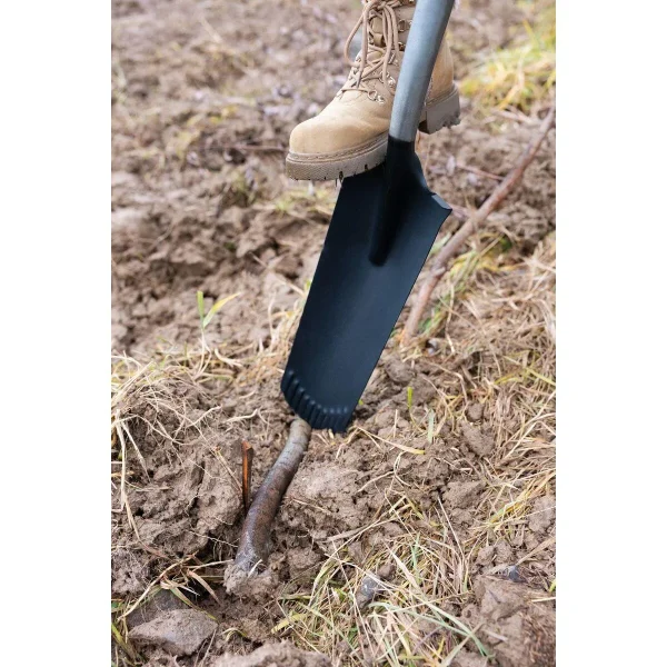 Harlet, cazma, ingust, cu varf zimtat, coada lemn, 12.5x40x128 cm, Strend Pro Premium RedShark