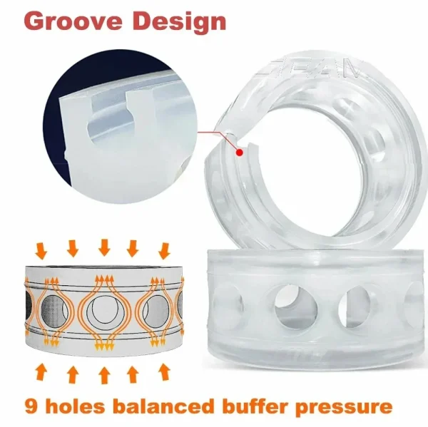 Set 2 inele distantiere pentru intarire arcuri autovehicule, material cauciuc siliconat, marime L