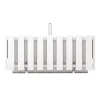 Set 2 jardiniere decorative, suport metalic, sistem de irigare, Boardee Fencycase W, alb, 38x18x16.2 cm