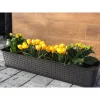 Set 2 jardiniere decorative, Ratolla Case P, antracit, 68.5x17.3x15 cm