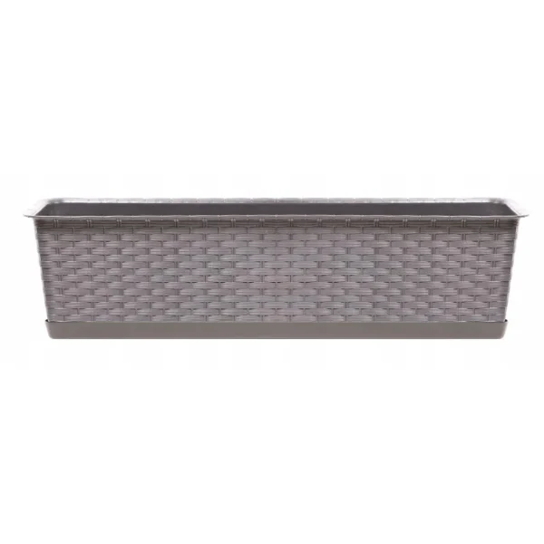 Set 2 jardiniere decorative, Ratolla Case P, cafeniu, 68.5x17.3x15 cm