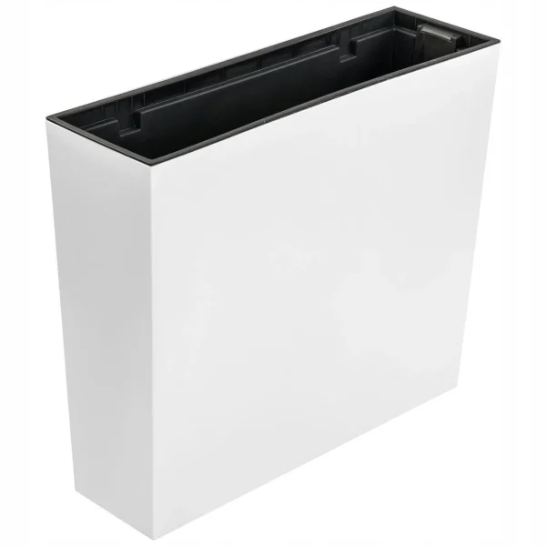 Set 2 jardiniere decorative, Urbi Case, alb, 58x18x49.8 cm
