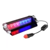 Lampa stroboscopica pentru parbriz. montaj cu ventuze, culori Rosu - Albastru, putere 8W, alimentare 12V