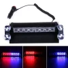Lampa stroboscopica pentru parbriz. montaj cu ventuze, culori Rosu - Albastru, putere 8W, alimentare 12V