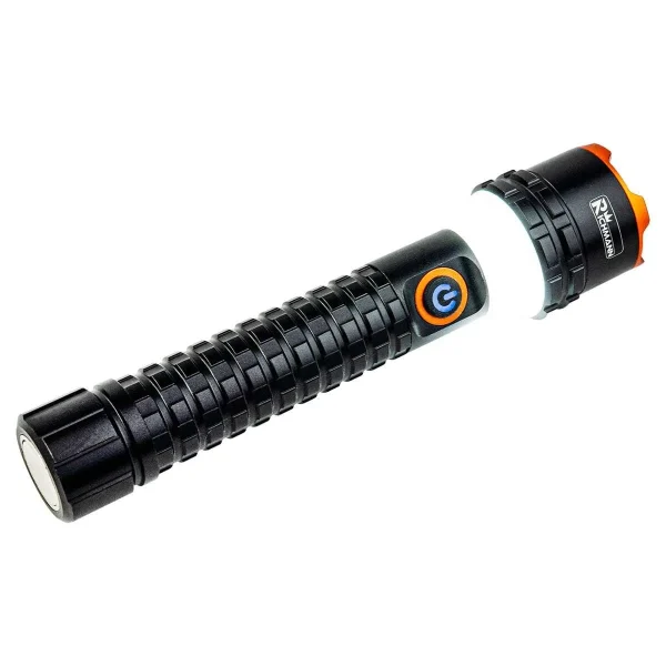 Lanterna aluminiu, cu acumulator, 6x1W LED + 8xSMD LED, USB-C, 1000 lm, 100 m, Richmann Exclusive