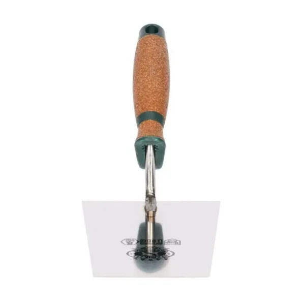 Mistrie inox, trapez, lata, sudura in puncte, 18 cm, maner pluta, Olejnik