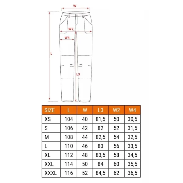 Pantaloni de lucru, elastici, poliamida, model Premium, gri inchis, marimea XXL/56, NEO