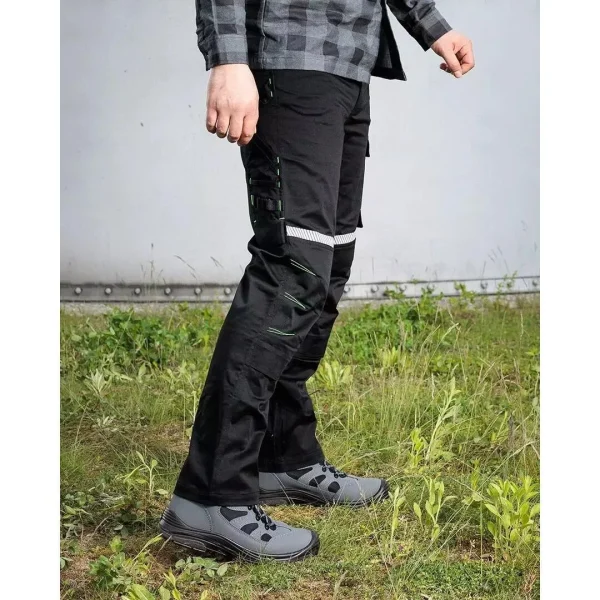 Pantaloni de lucru, bumbac, poliester, intariri genunchi, model Mix&Match, negru, marimea S/48