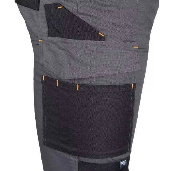 Pantaloni de lucru, poliester, bumbac, intariri genunchi, model Mix&Match, gri, marimea S/48, NEO