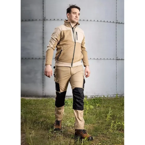 Pantaloni de lucru, poliester, bumbac, intariri genunchi, model Mix&Match, bej, marimea L/52, NEO