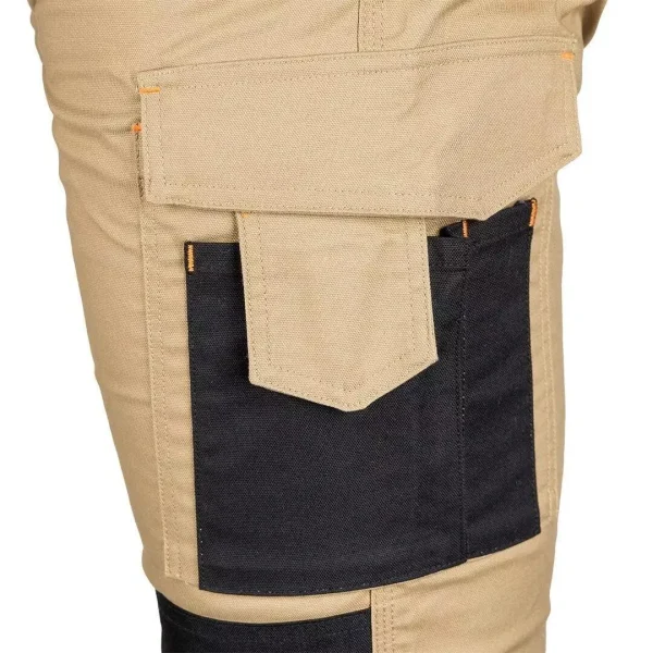 Pantaloni de lucru, poliester, bumbac, intariri genunchi, model Mix&Match, bej, marimea M/50, NEO