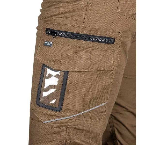 Pantaloni de lucru, bumbac si poliester, model Mix&Match, maro, marimea L/52, NEO