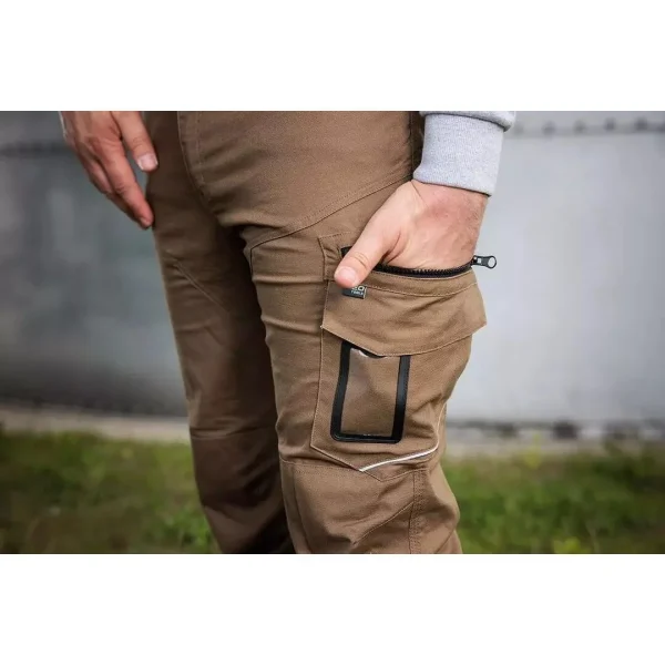 Pantaloni de lucru, bumbac si poliester, model Mix&Match, maro, marimea L/52, NEO