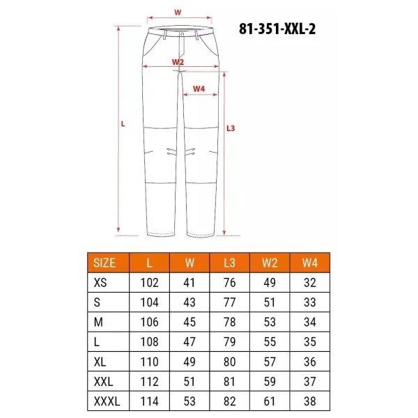 Pantaloni de lucru, bumbac, poliester, intariri genunchi, model Mix&Match, gri, marimea XXL/56, NEO