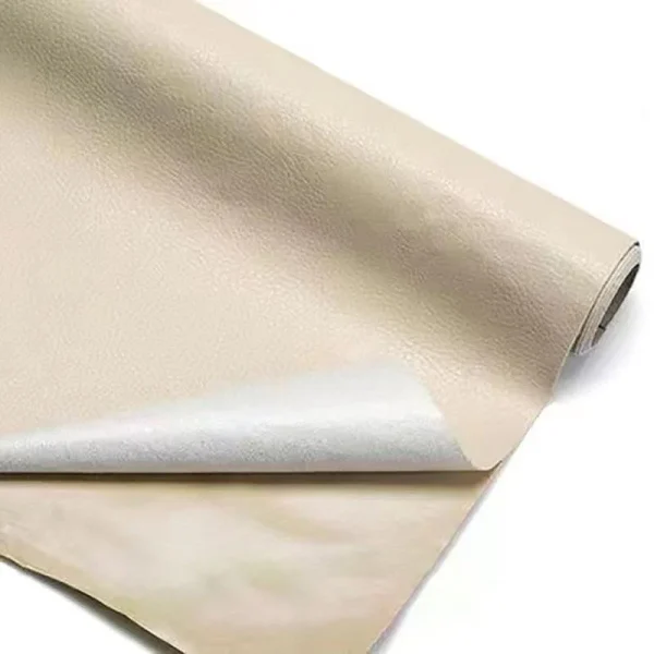 Piele Ecologica pentru reparatii, autoadeziva, dimensiune 50cm x 150 cm, culoare Bej, pentru canapele, genti, jachete, scaune auto, mobilier