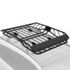 Portbagaj metalic pentru plafon de tip "ROOF RACK", dimensiune 127 x 100cm, culoare neagra, cu bare transversale incluse